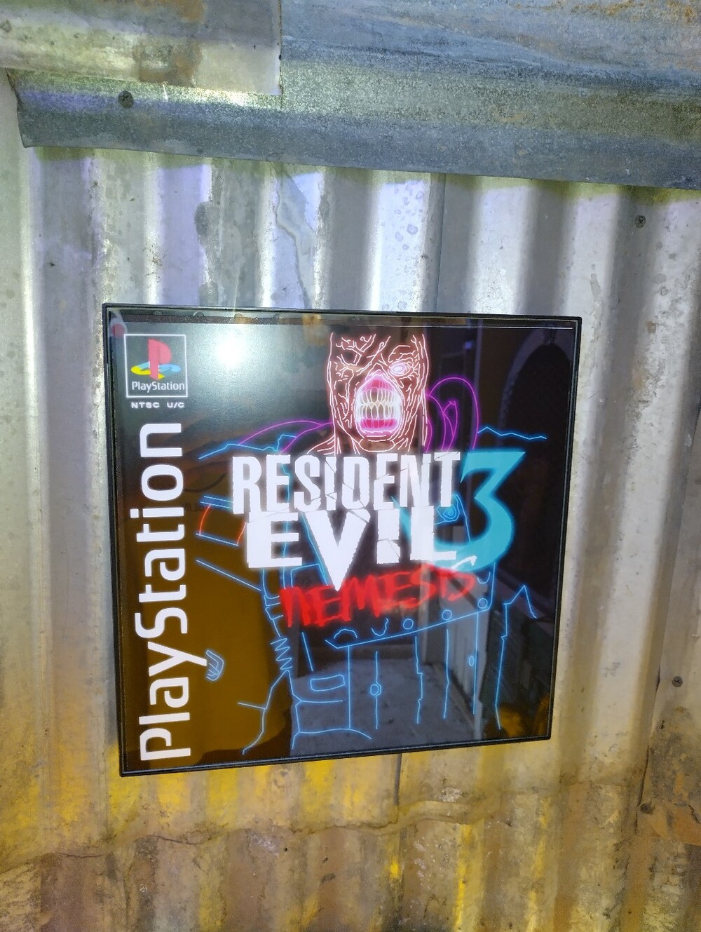 Neon Resident Evil 3 Retro PlayStation 1 Framed Art Print By Neon Nicho